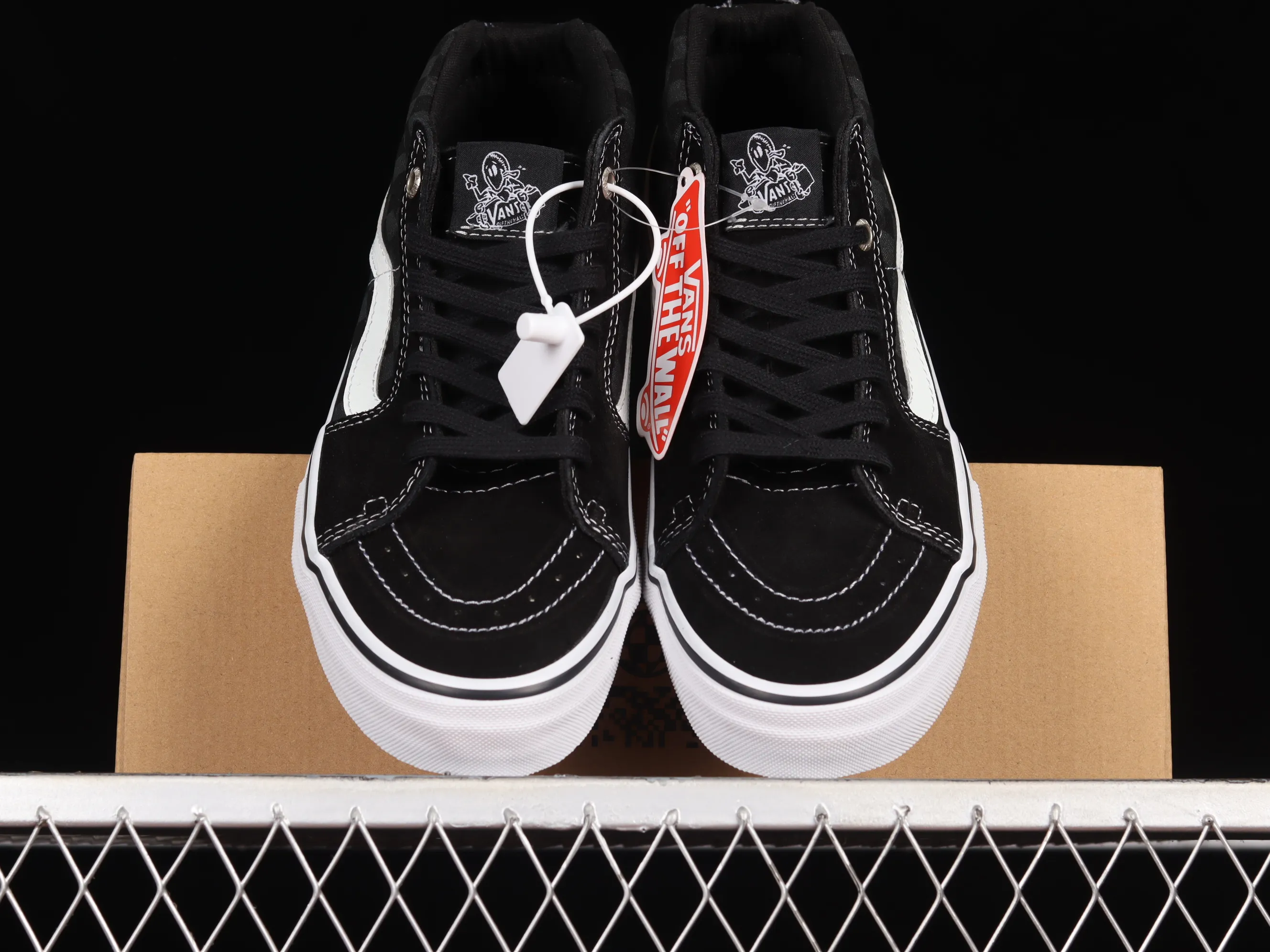 All categories Vans Vans series Vans Mid Vans China Vans SK8-Mid Vans black checkerboard Chinese casual sneakers VN0A347UFGD